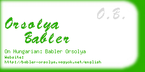 orsolya babler business card